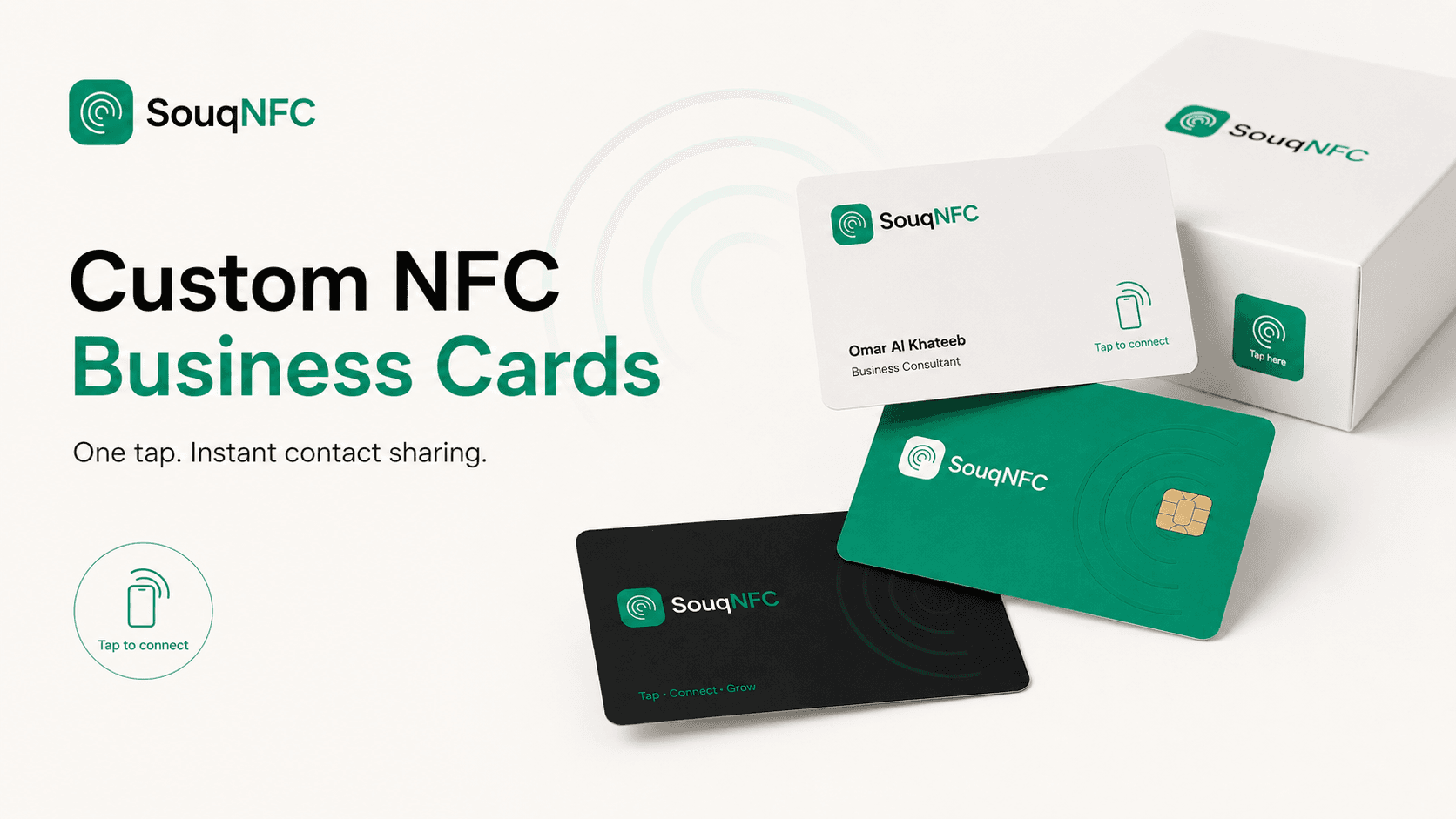 Custom NFC business cards Dubai